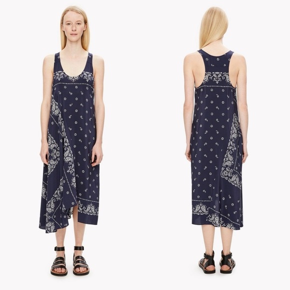 Theory Apalania Bandana Tank Dress Size 4 - Picture 2 of 10